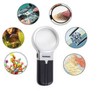 Portable 3X Folding Lamp Loupe Reading Newspaper Handheld Illuminated Magnifier