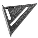 7 inch Triangular Ruler Aluminum Metric Measuring Ruler Woodworking Try Squ
