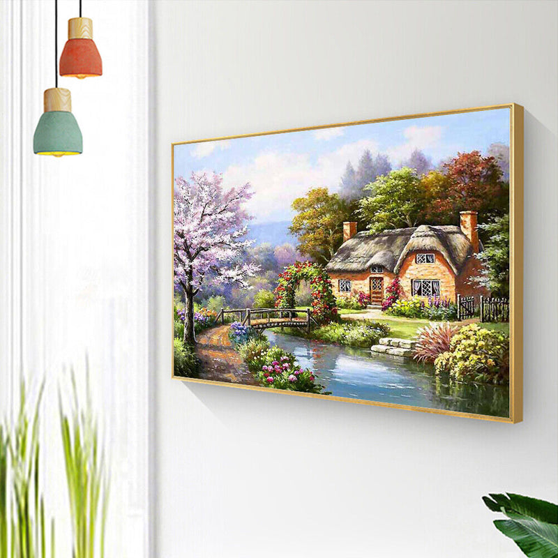 Village 5D Full Square Drill DIY Diamond Painting Scenery Rhinestone Picture Art
