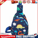Children Cute Cartoon Print Nylon Chest Bags Mini Crossbody Bags (Blue)