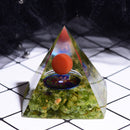 Orgonite Pyramid Amethyst Expel Evil Force Gather Fortune Jewelry Gift Gem Stone
