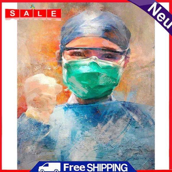 Angel Nurse Frameless Picture Oil Paint By Numbers Hand Painted Picture Kit