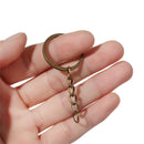 Accessories Keychain Split Ring with Short Chain Key Rings Polished Keyring