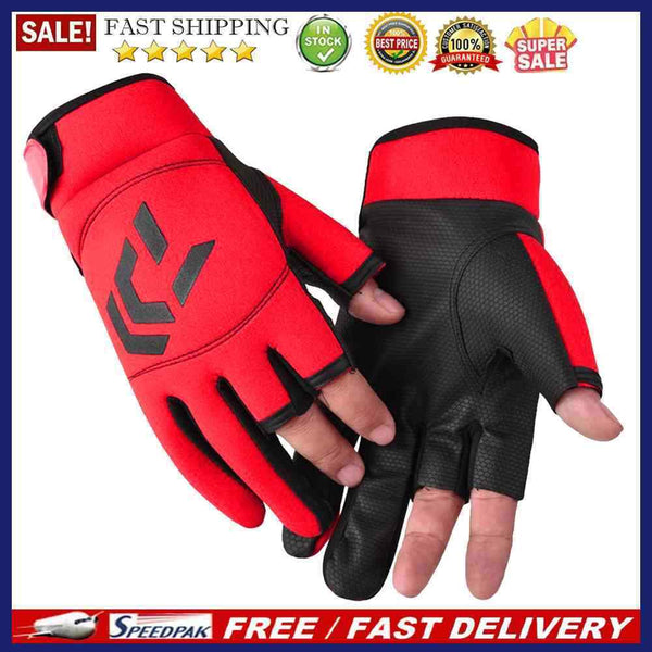 Summer Outdoor Sports Sunscreen Anti-Slip Protective Gloves Fishing Equipment