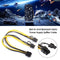 30cm CPU 8Pin to Graphics Video Card Double 8Pin (6Pin+2Pin) Power Cable
