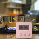 Digital Screen Kitchen Timer Square Cooking Countdown Alarm Clock (Pink)