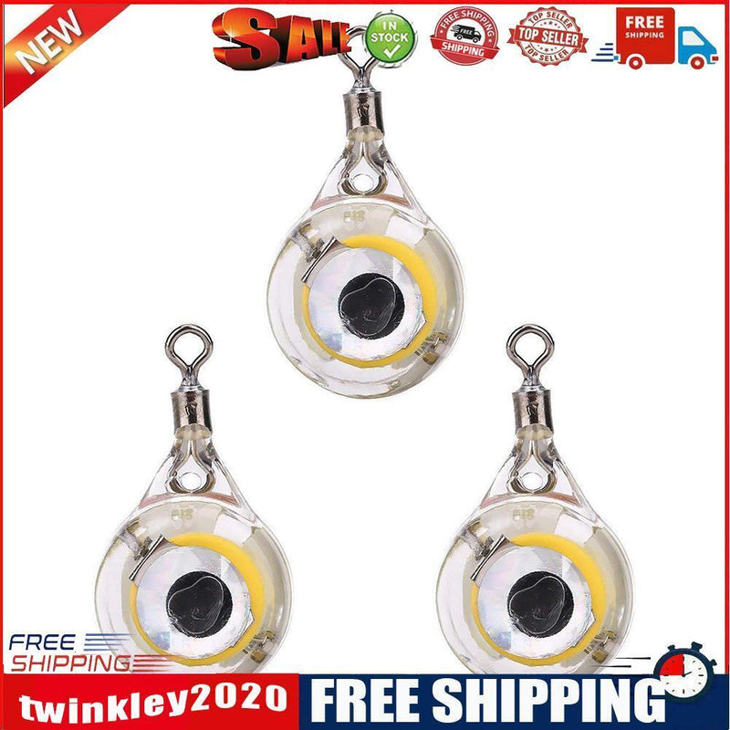 3x Fishing Lure Trap Light LED Underwater Eye Shape Squid Bait Lamp (Green)