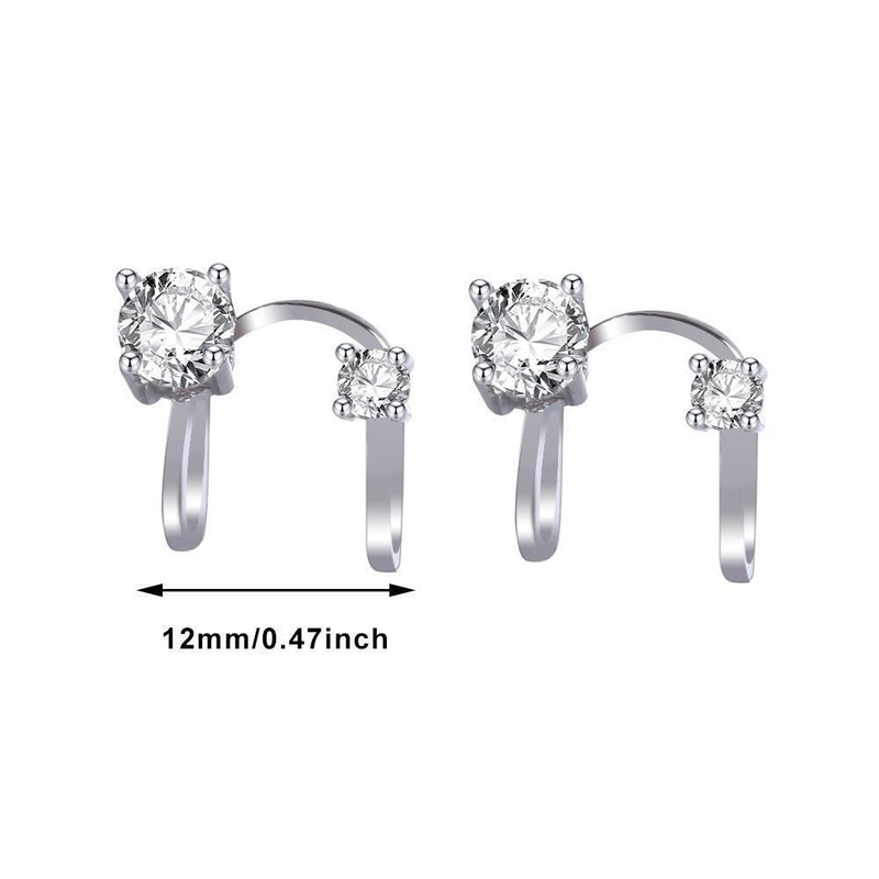 Women Men Tragus Earrings Zircon Ear Cuff Non Piercing Earrings No Pierced