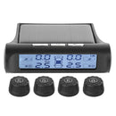 Solar Wireless Car TPMS Tire Tyre Pressure Monitor System + 4 External Sensors