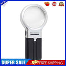 3X Reading Portable Handheld Magnifier Glass with 2 LED Lights Folding Loupe
