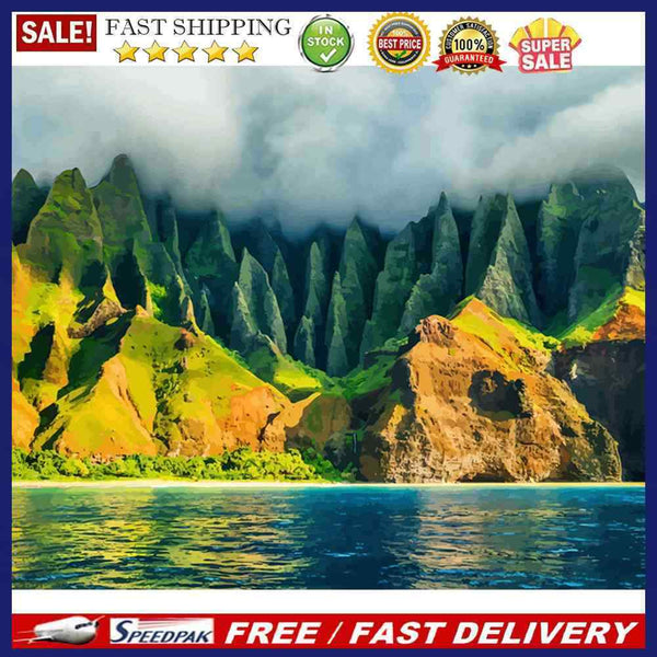 Landscape Frameless Oil Painting Picture By Number Hand Painted DIY Home Decor