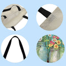 Vase and bird Printed Shoulder Shopping Bag Casual Large Tote Handbag