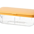 Ice Cube Tray with Lid Silicone Ice Maker Mold Bar Kitchen Tools (Yellow) Newly