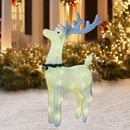 Christmas Light Deer Ornament Decor Light-Up Deer With Scarf Holiday Decor`