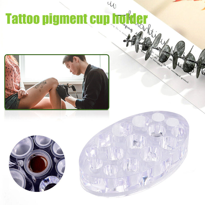 Tattoo Ink Cup Stand Holder Permanent Makeup Transparent Tattoo Pigment Stora