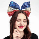 Fashion Sequins Crown Red White Blue UK Union Flag Queen's Jubilee Headband