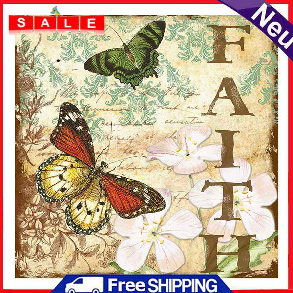 Frameless Oil Paint By Numbers DIY Butterfly Picture Craft Kits for Bedroom