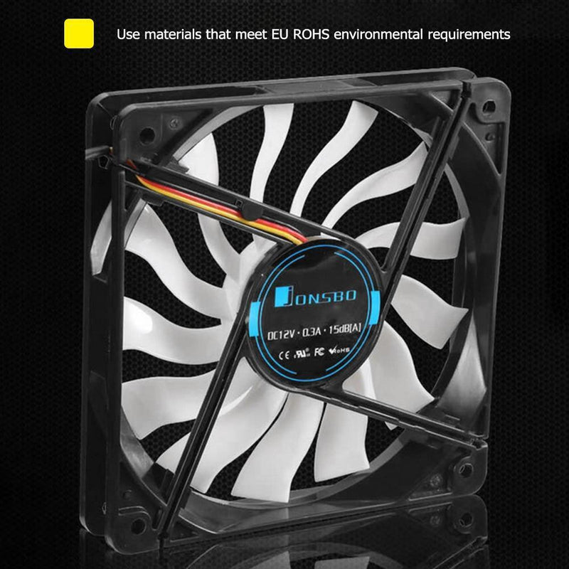 JONSBO 12020 PC Case Fan 120mm Silent Chassis Fan CPU Cooler Fan 4Pin 3Pin