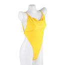 Sexy One Piece Swimsuit Women Beachwear Swimwear Bodysuit (Yellow)(M)