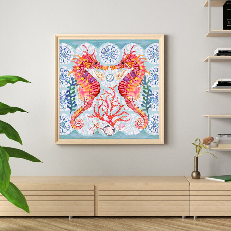 Diamond Painting 5D DIY Sea Horse Full Round Drill Rhinestone Picture Kit Newly