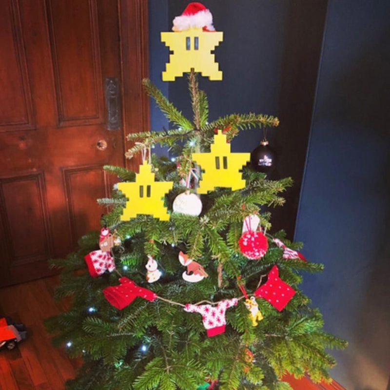 Yellow Cartoon Hanger Star Pendant Starfish Shape Ornament Xmas Tree Topper