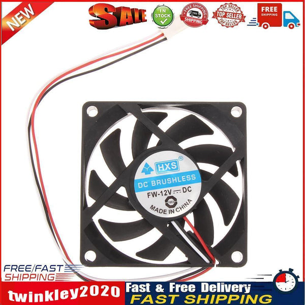 Portable Computer Case Cooler 12V 7cm 70mm PC CPU Cooling Cooler Fan Newly