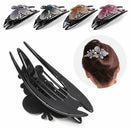 Flexible Dovetail Crystal Hair Clips Barrette Styling Tools Rhinestone Hairpin