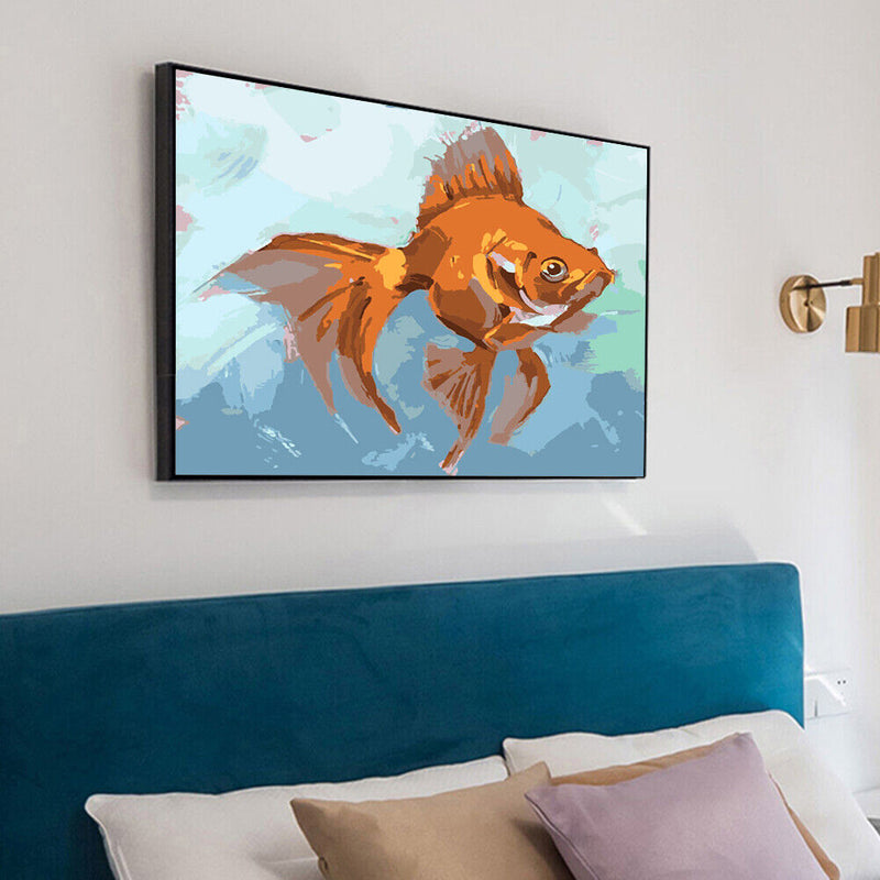 Oil Paint Fish By Numbers Coloring Picture Digital Drawing L378