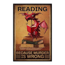 11CT Counted Full Embroidery Set Pterosaur Reading Books Needlework Cotton Kits