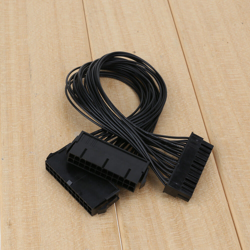 24Pin ATX Dual PSU Power Extender Cable for PC Mining Adapter Connector