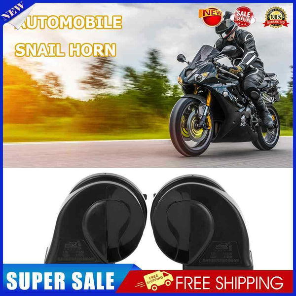2pcs 12-24V Waterproof Snail Air Horn Loud Signal Alarm Modified Speakers