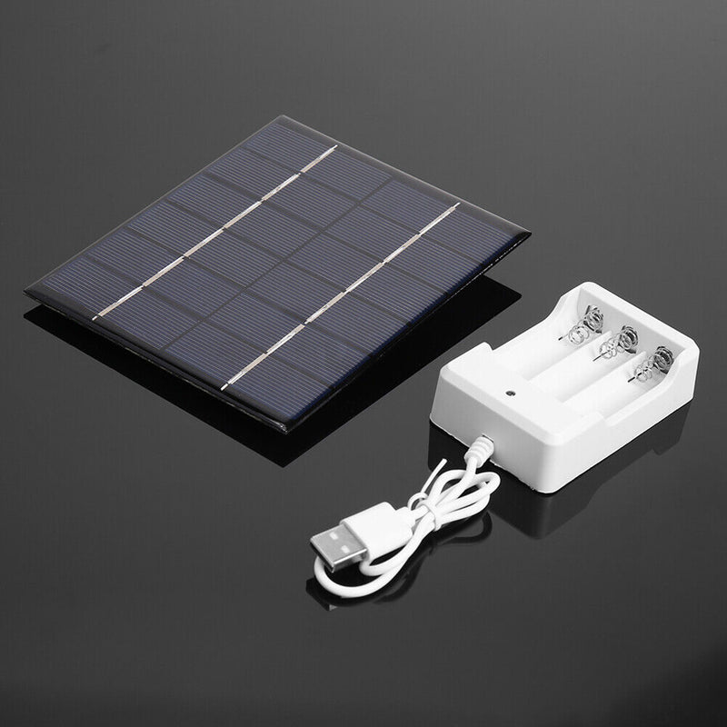 2W 6V USB Output Solar Battery Charger + AA Rechargeable Battery Charger Newly