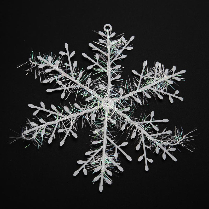 3pcs Christmas White Snowflake Windows Party Xmas Trees Hanging Decor (11cm