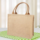 Burlap Totes Handbag, Women Eco Friendly Shopping Wallet Top-handle Grocery Bags