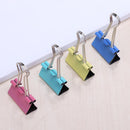 60pcs/set 15mm Colorful Stainless Steel Binder Clips Paper Clip Stationery Newly
