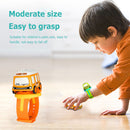 #A Mini Cartoon Cars Analog Electronic Watch Wrist Racing Pull Back for Kid Boy