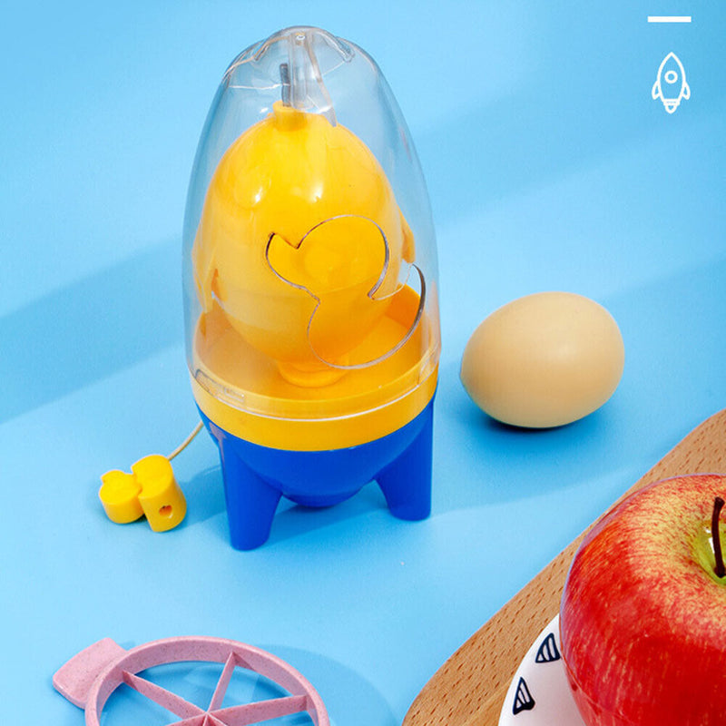 Egg Yolk Shaker Golden Whisk Eggs Spin Mixer Stiring Blender Puller (Blue)