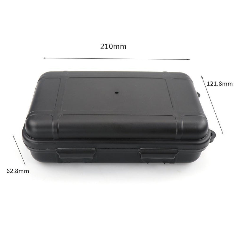 Outdoor Waterproof Sealed Box Shockproof EDC Tools Storage Case (Black XL)