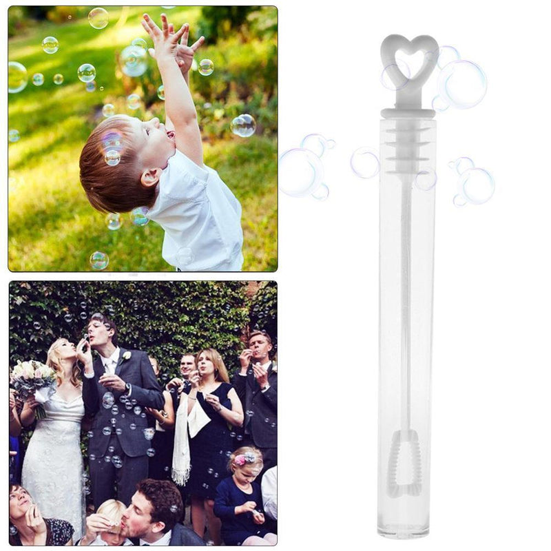 100pcs Wand Tube Bubble Maker Soap Bottles Love Heart Stick Children Party
