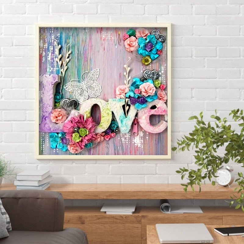 Diamond Painting Letters Full Square Drill Picture of Rhinestone DIY Drawing