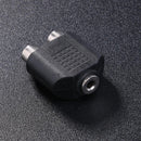 JUNERAIN Jaserain Y-Splitter Audio Adapter, 3.5mm Female to 2 RCA Sockets, 2