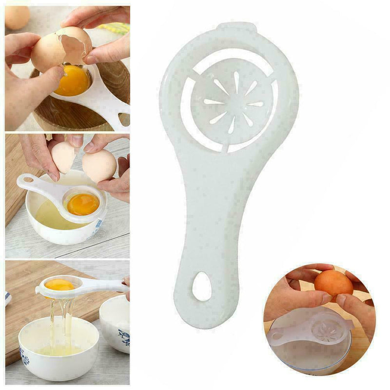 Kitchen White Egg Yolk Separator Tool Easy Cooking 7Y6T Gadget X4Z2 Sieve G5Y0
