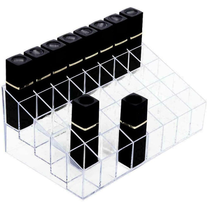 Acrylic Lipstick Organizer Holder Stand 40 Slot Cosmetic Makeup T4W4 Case E6B4