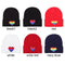 Embroidery Christmas Gift Love Heart Beanies Hats Rainbow Knit Cap Knitted Hats