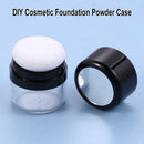 Sponge Puff Container Loose Powder Box Travel Powder Case Portable with Mirror
