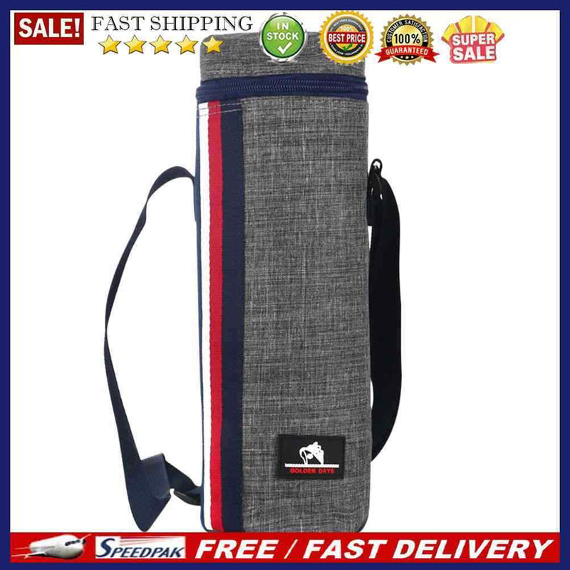 Oxford Cloth Beach Cooler Insulation Ice Pack for Outdoor (Dark Grey Striped)