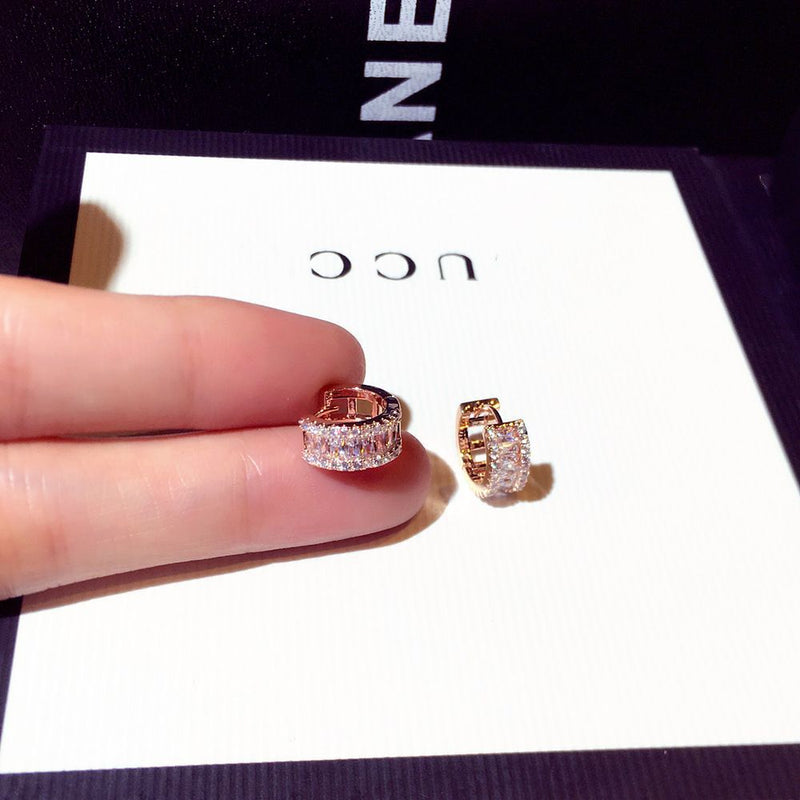 Eardrop Women Wedding Earrings Pendant Super Micro Inlaid Rhinestone Ear Stud
