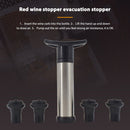 Stainless Steel Vacuum Bottle Wine Saver Pump with 4 Stoppers Sealing Bottles