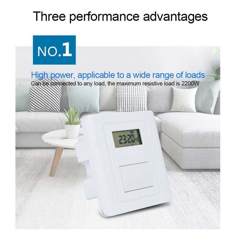 Wall Automatic Loop Cyclic Timer 24 Hour Countdown Timer Digital Timer Switch