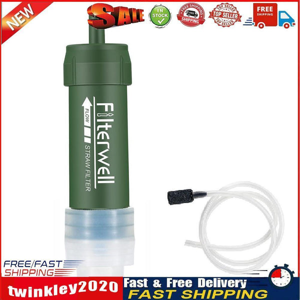 Outdoor Survival Water Purifier Emergency Camping Water Filter Straws Kits Newly